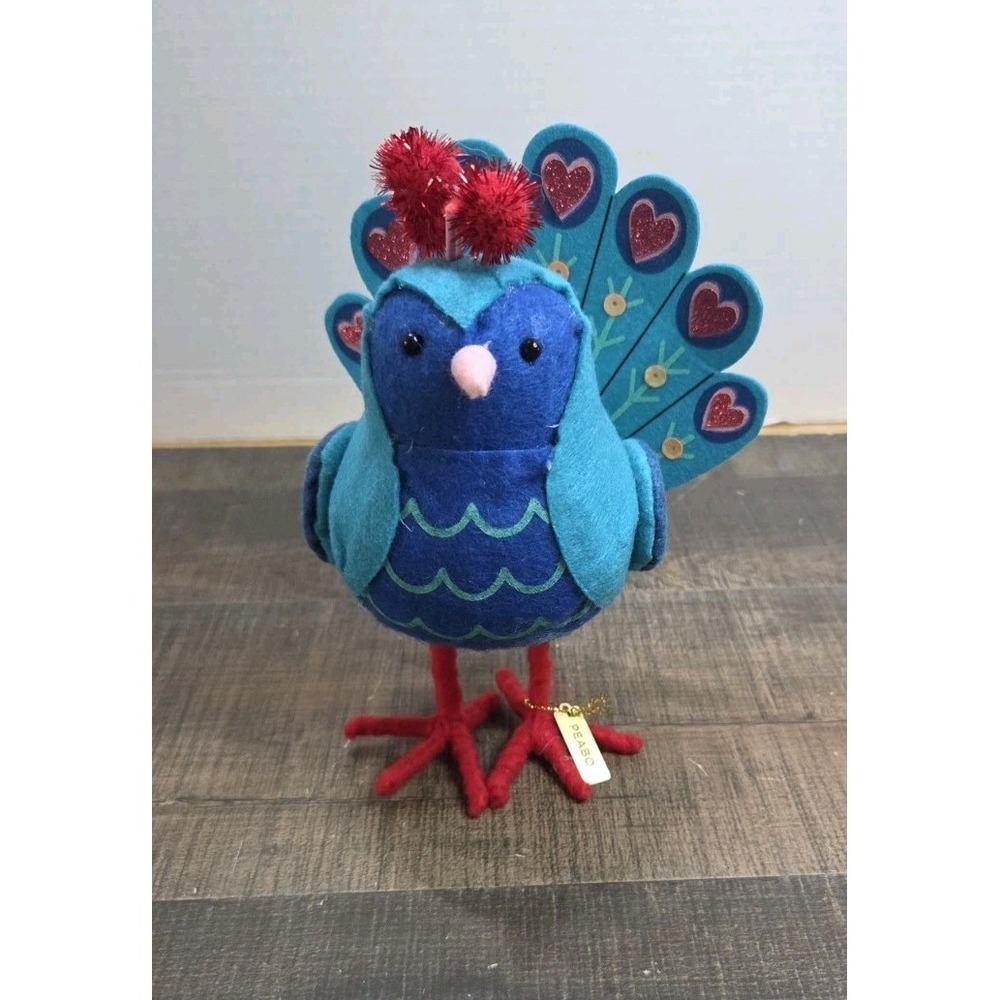 Featherly Friends Felt Blue Bird Valentines 2020 Peabo Peacock MISSING SEQUINS